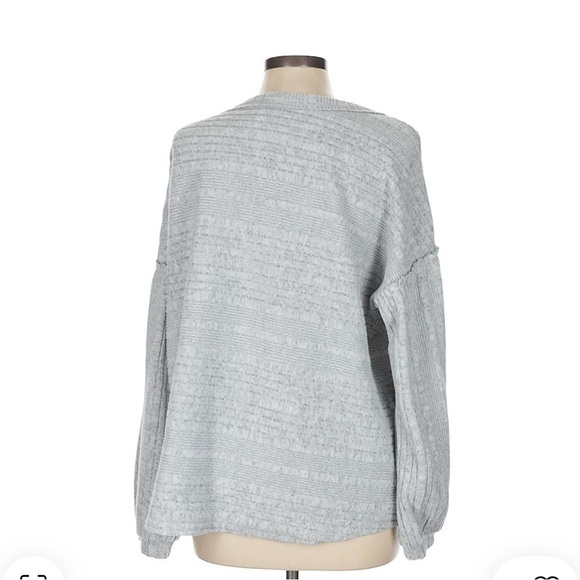 Umgee Light Gray Crew Neck Sweater - Picture 2 of 4